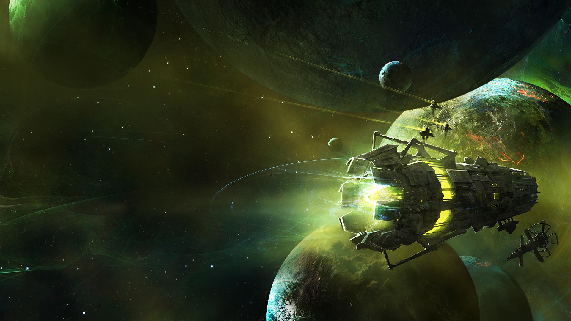 1920x1080 Picture Planets Starship Space Ships 1920x1080