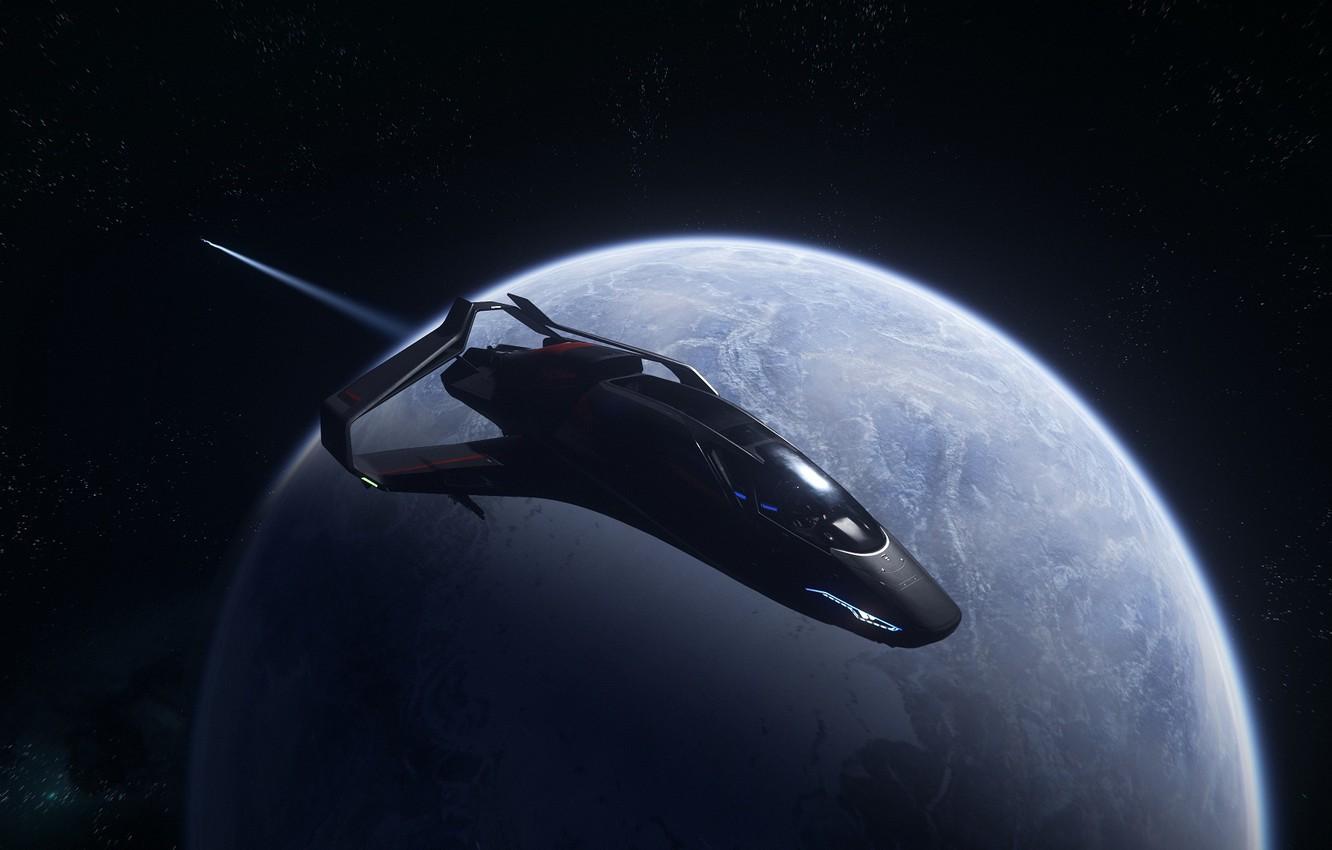 1332x850 Wallpaper space, planet, spaceship, starship, Star Citizen image for desktop, section игры