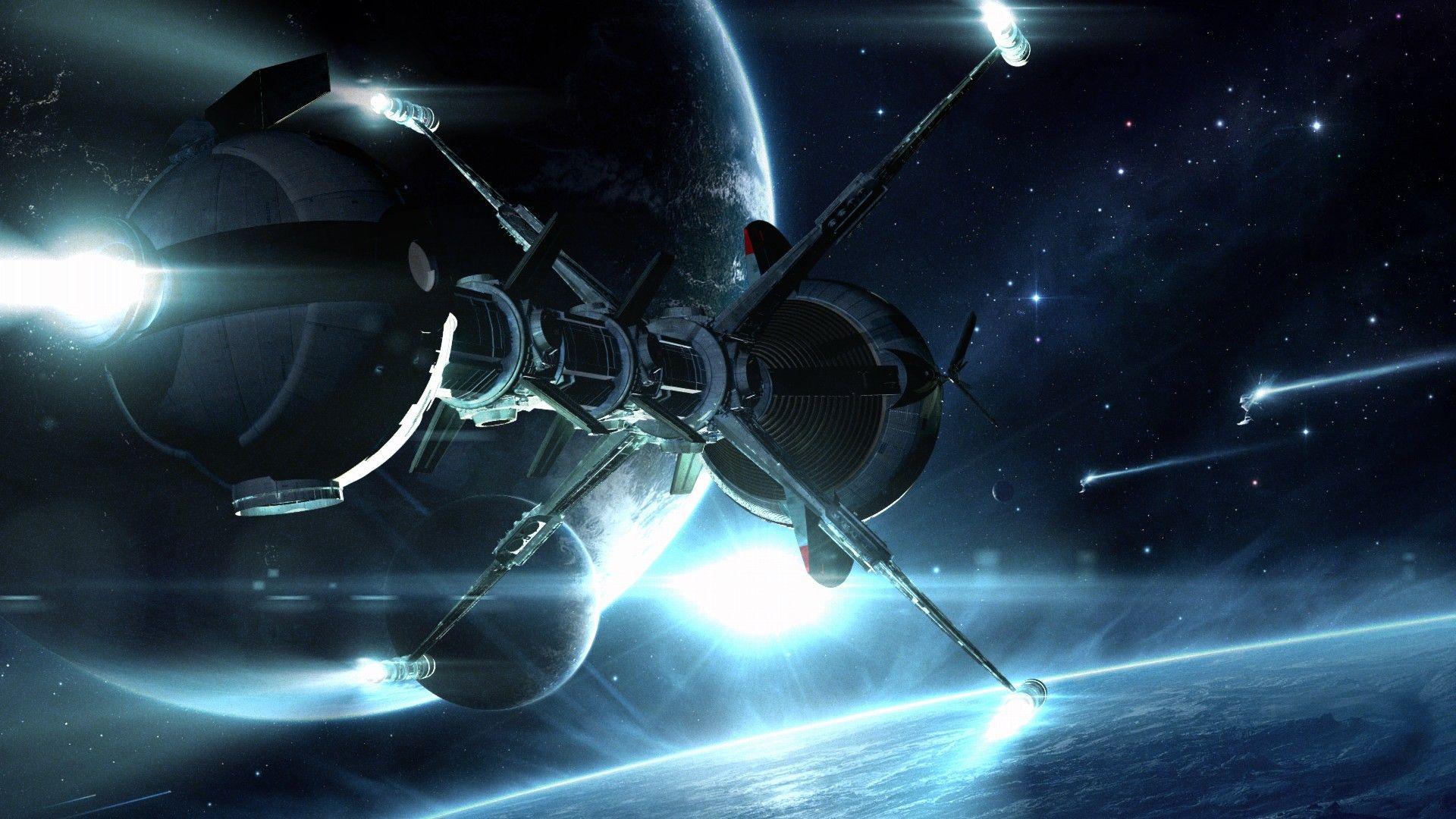 1920x1080 Spaceship Background. Space fantasy, Planets art, Galaxy planets