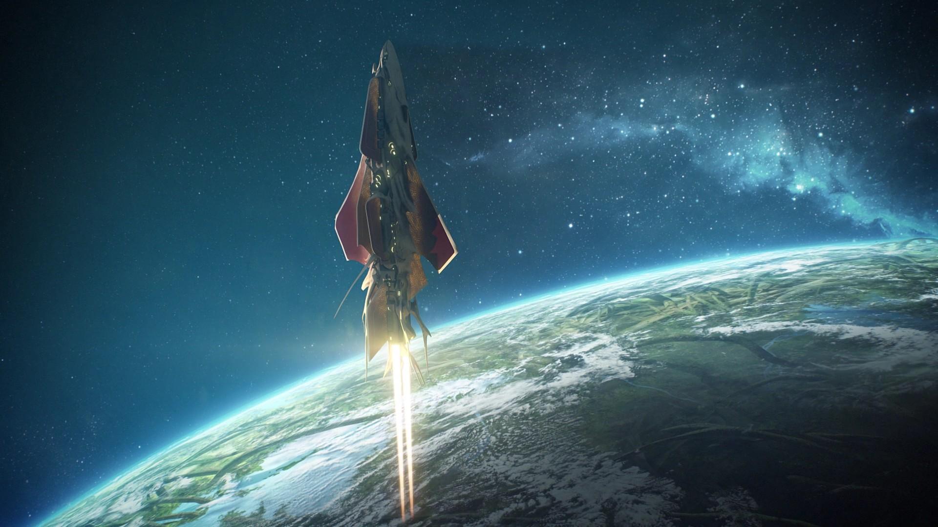 1920x1080 Endless Space 2 Planet Starship Wallpaper:1920x1080