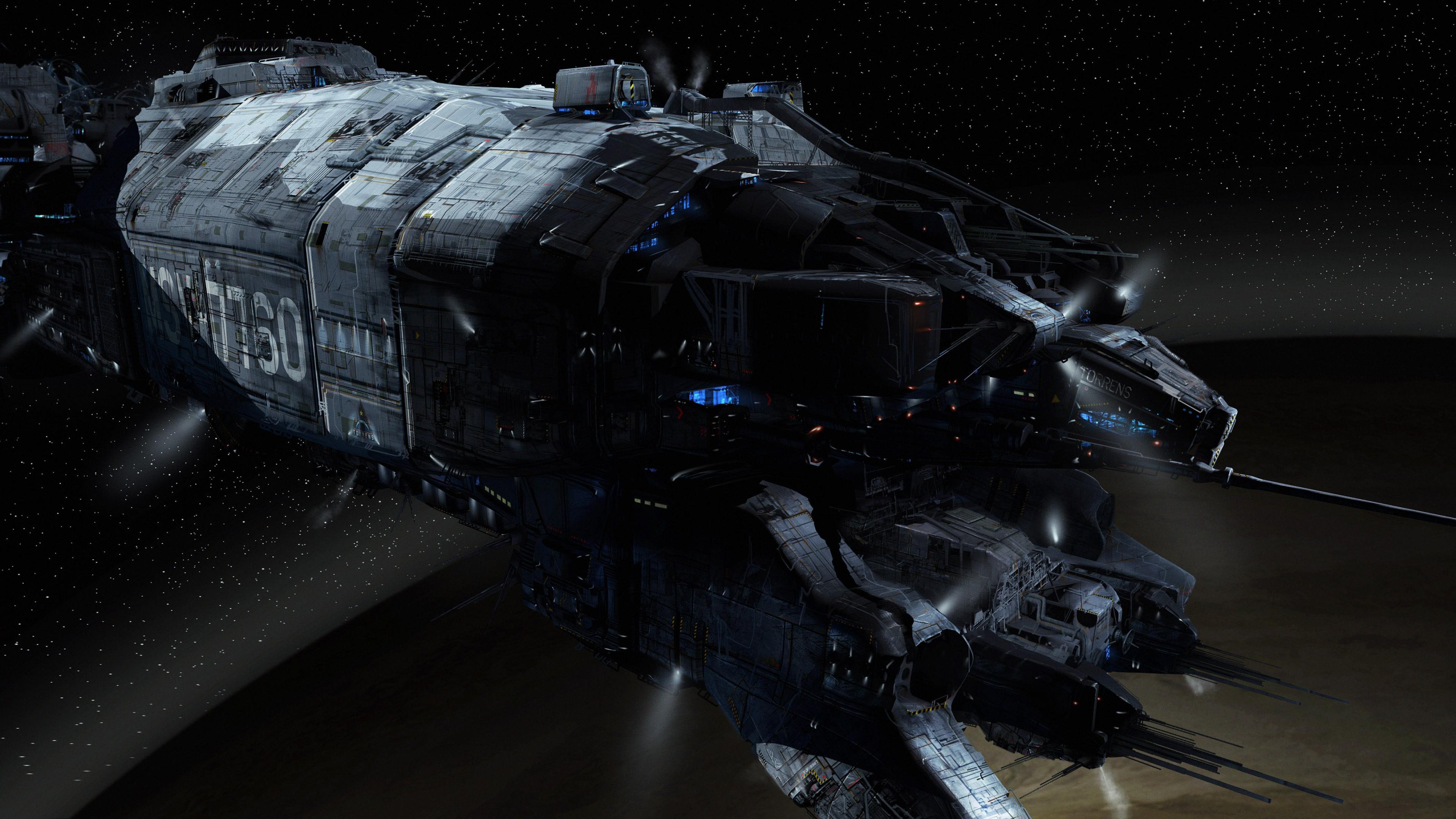3840x2160 Wallpaper Alien: Covenant, Starship, planet, best movies, Art