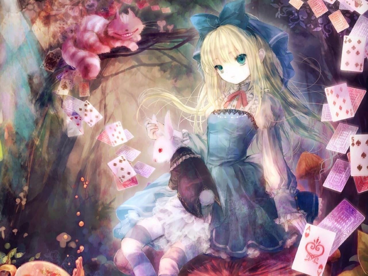 1280x960 Anime image tagged with poker