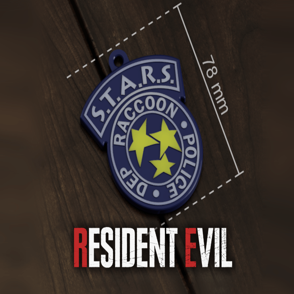 1024x1024 Download free STL file Residual Evil -Badge R.P.D.T.A.R.S • 3D printer model ・ Cults