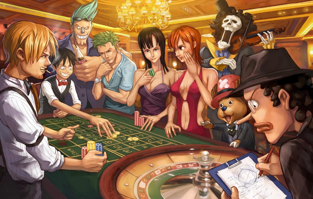 1332x850 Wallpaper girls, anime, casino image for desktop, section прочее
