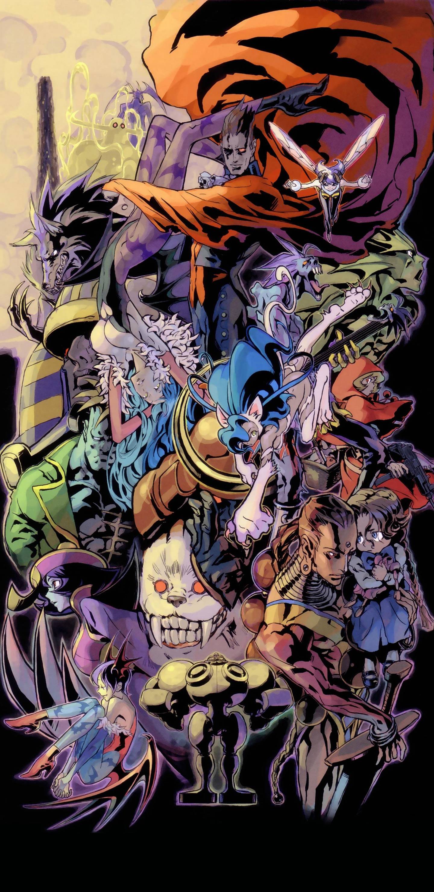 1440x2960 Darkstalkers Artwork Wallpaper. Cat with Monocle