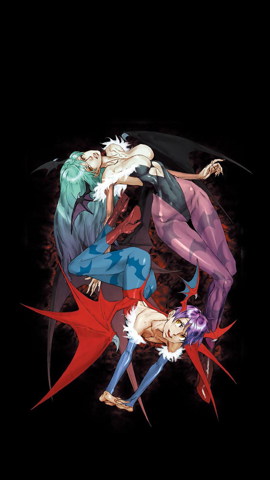 1080x1920 Darkstalkers & Lilith Version 2 Wallpaper. Cat with Monocle