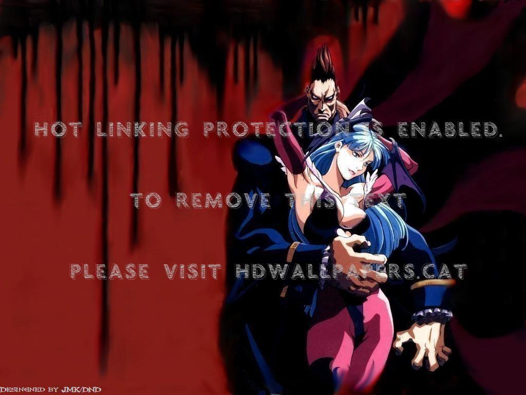 1024x768 dimitri & morrigan darkstalkers game