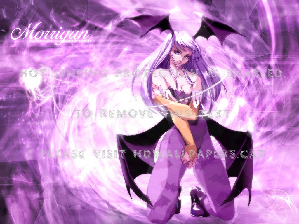 1024x768 morrigan darkstalkers anime