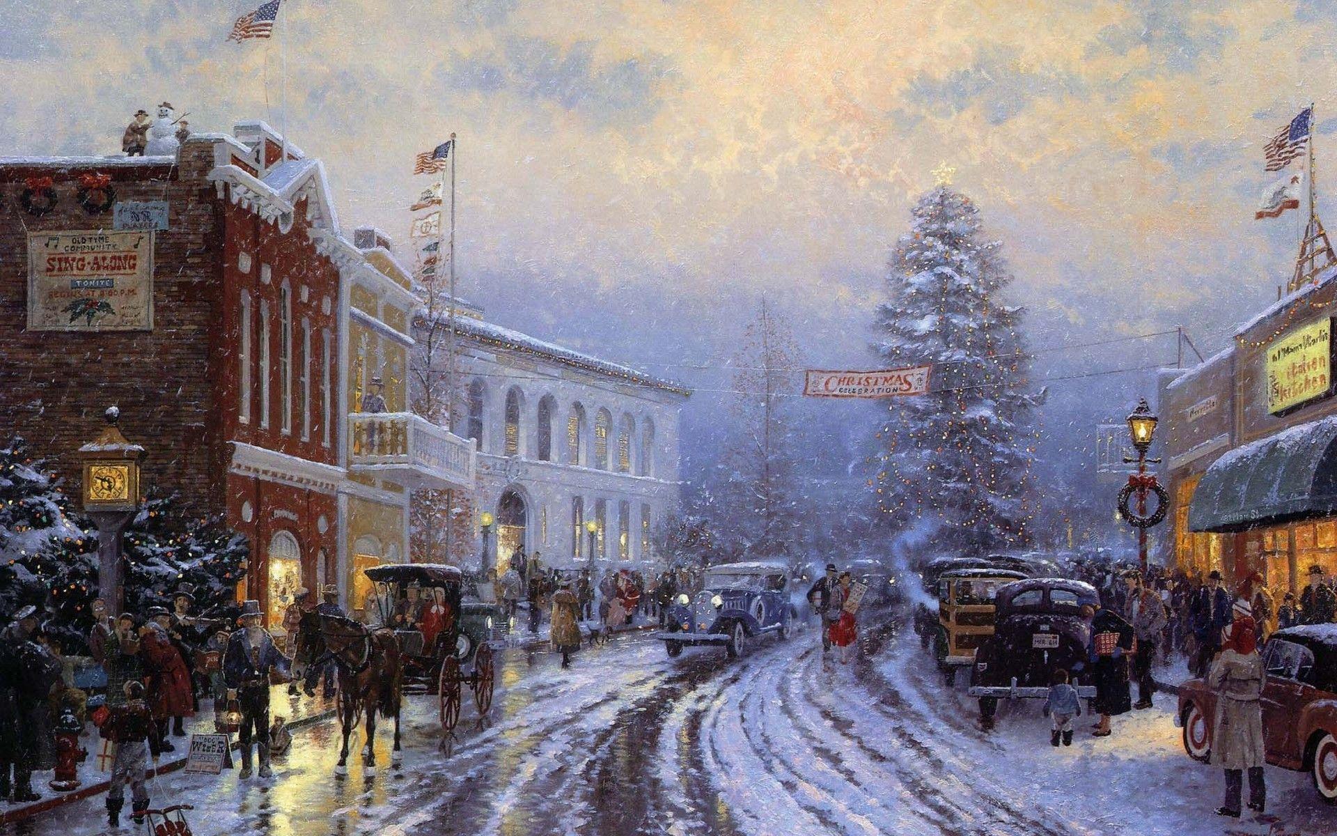 1920x1200 Art Christmas Wallpaper