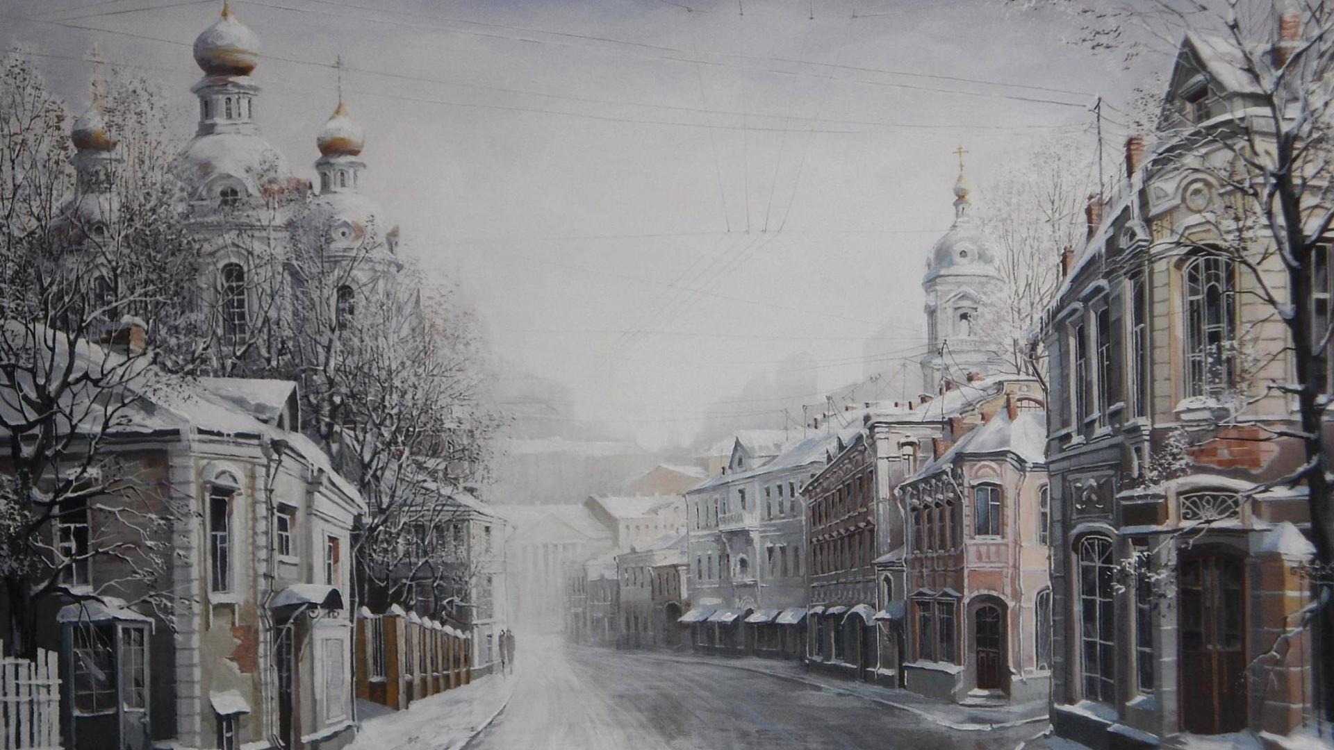 1920x1080 Painting Starodubova Merry Christmas wallpaper and image, picture, photo