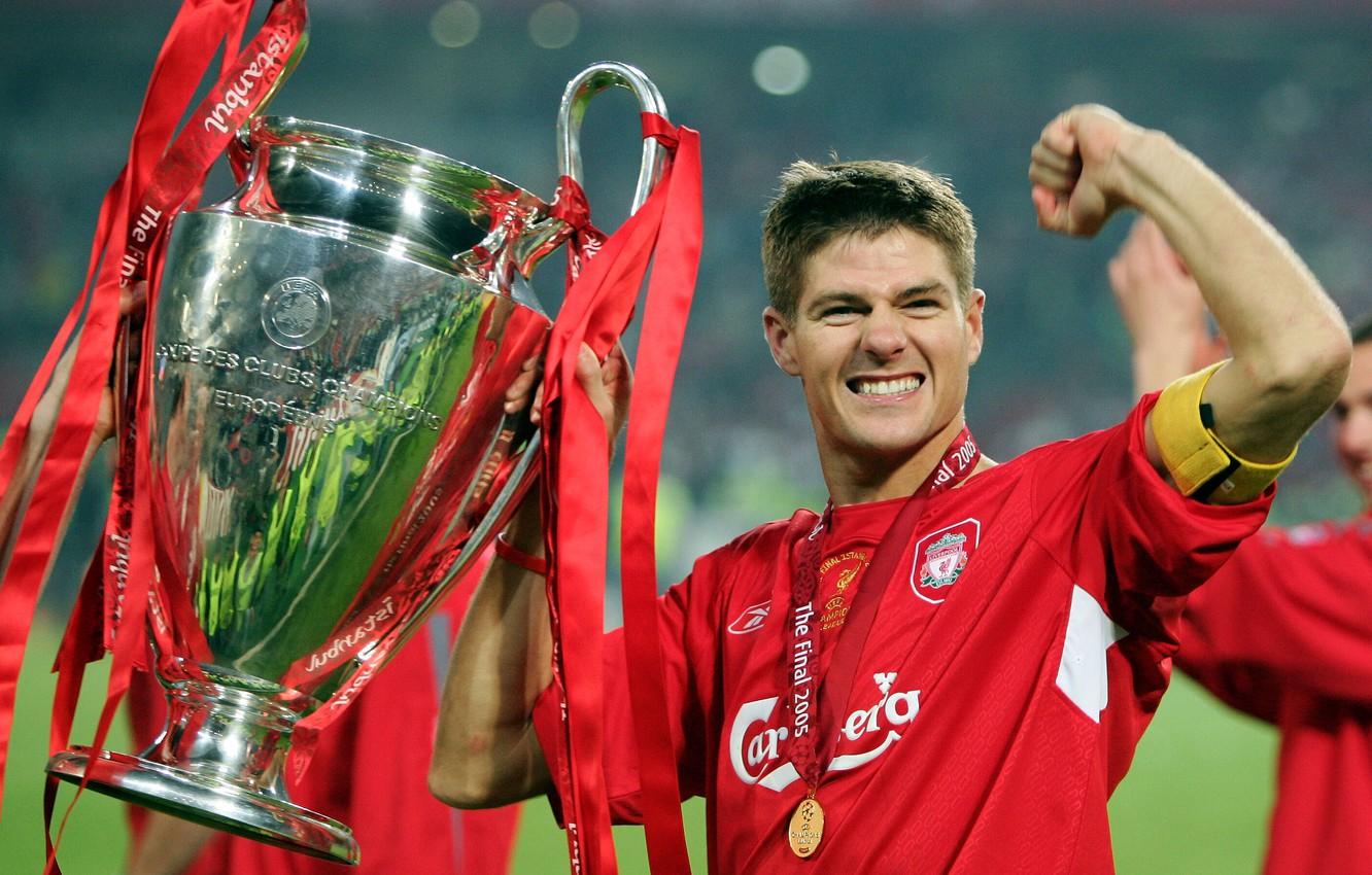1332x850 Wallpaper happiness, medal, Cup, Liverpool, Liverpool, captain, glory, Steven Gerrard, Steven Gerrard, the winner, UEFA Champions League, UEFA Champions League, winner, thank, trophy, trophy image for desktop, section спорт