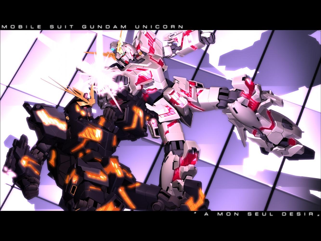 1333x1000 Gundam Gundam Unicorn Mecha Unicorn Gundam Wallpaper Unicorn Banshee Vs Unicorn