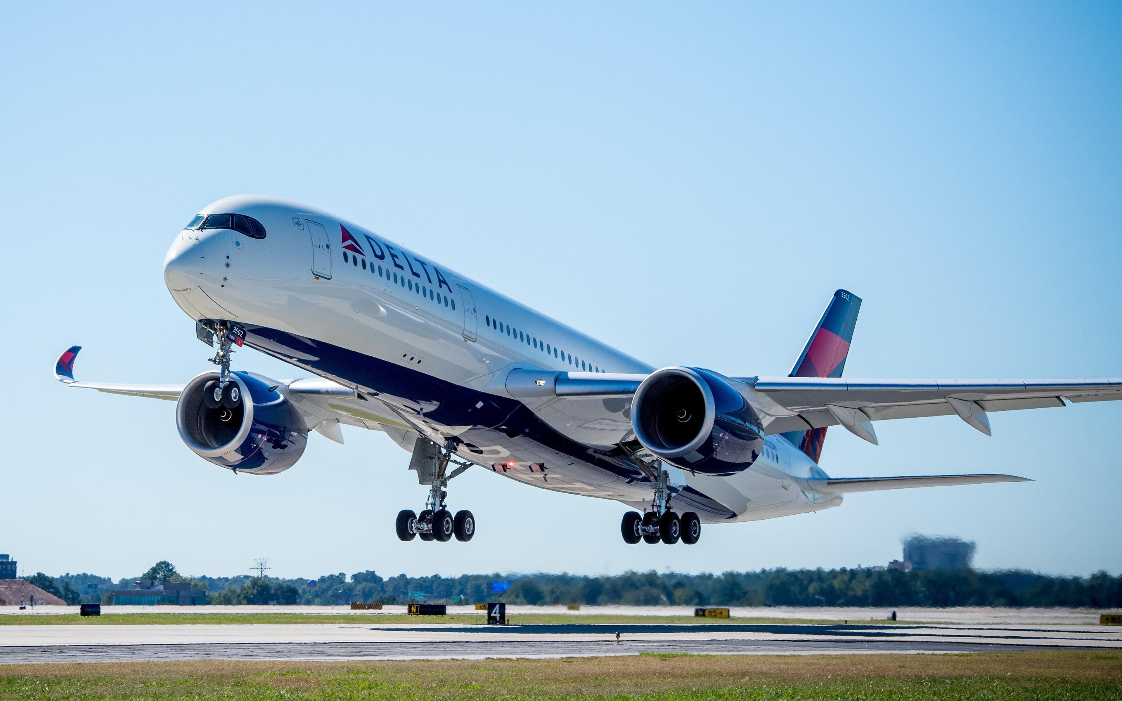 3840x2400 Airbus A350- 4k, Passenger Plane, Delta Air Lines