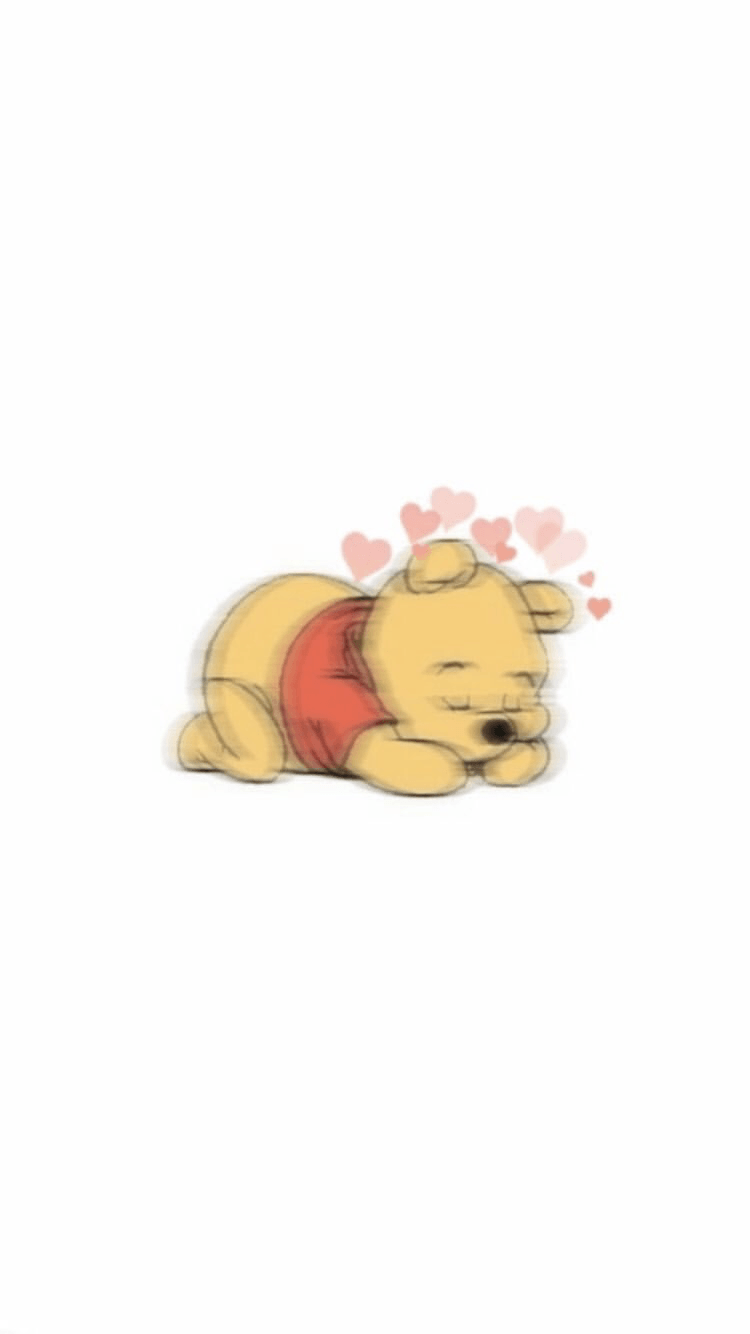 750x1334 Aesthetic Yellow Winnie The Pooh Wallpaper