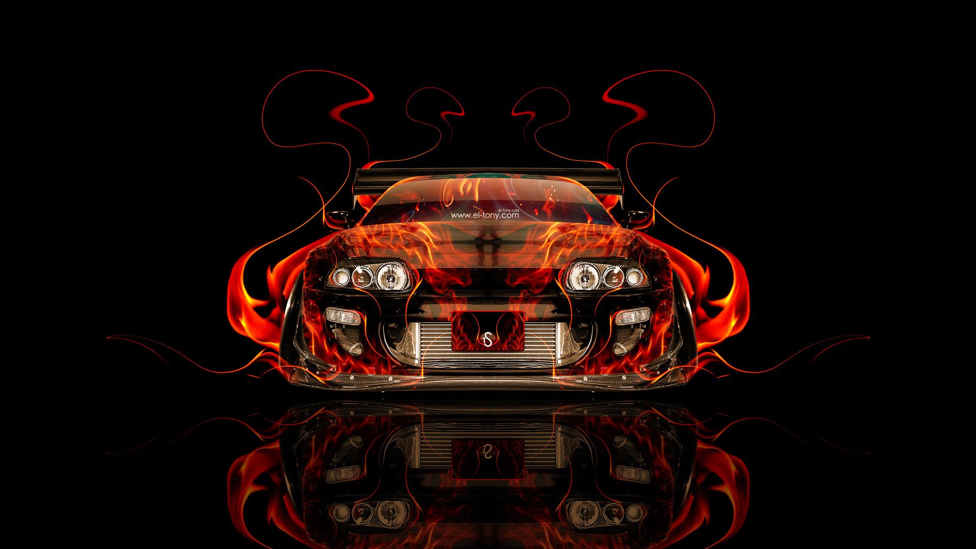 1920x1080 Toyota Supra JDM Tuning Front Fire Abstract Car 2014 el Tony