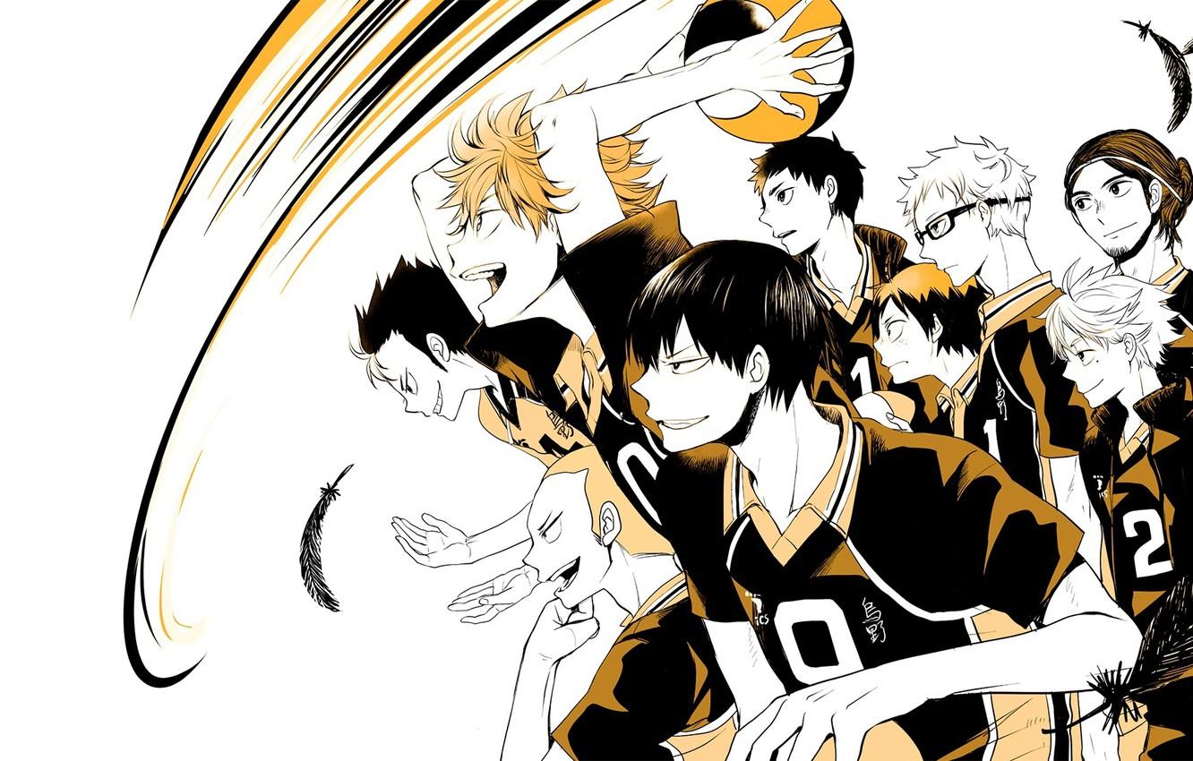 1332x850 Wallpaper the ball, team, guys, volleyball, Haikyuu, Karasuma image for desktop, section сёнэн