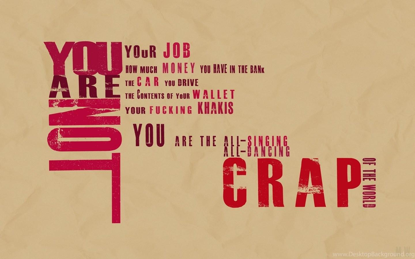 1440x900 Quotes Fight Club Wallpaper Desktop Background