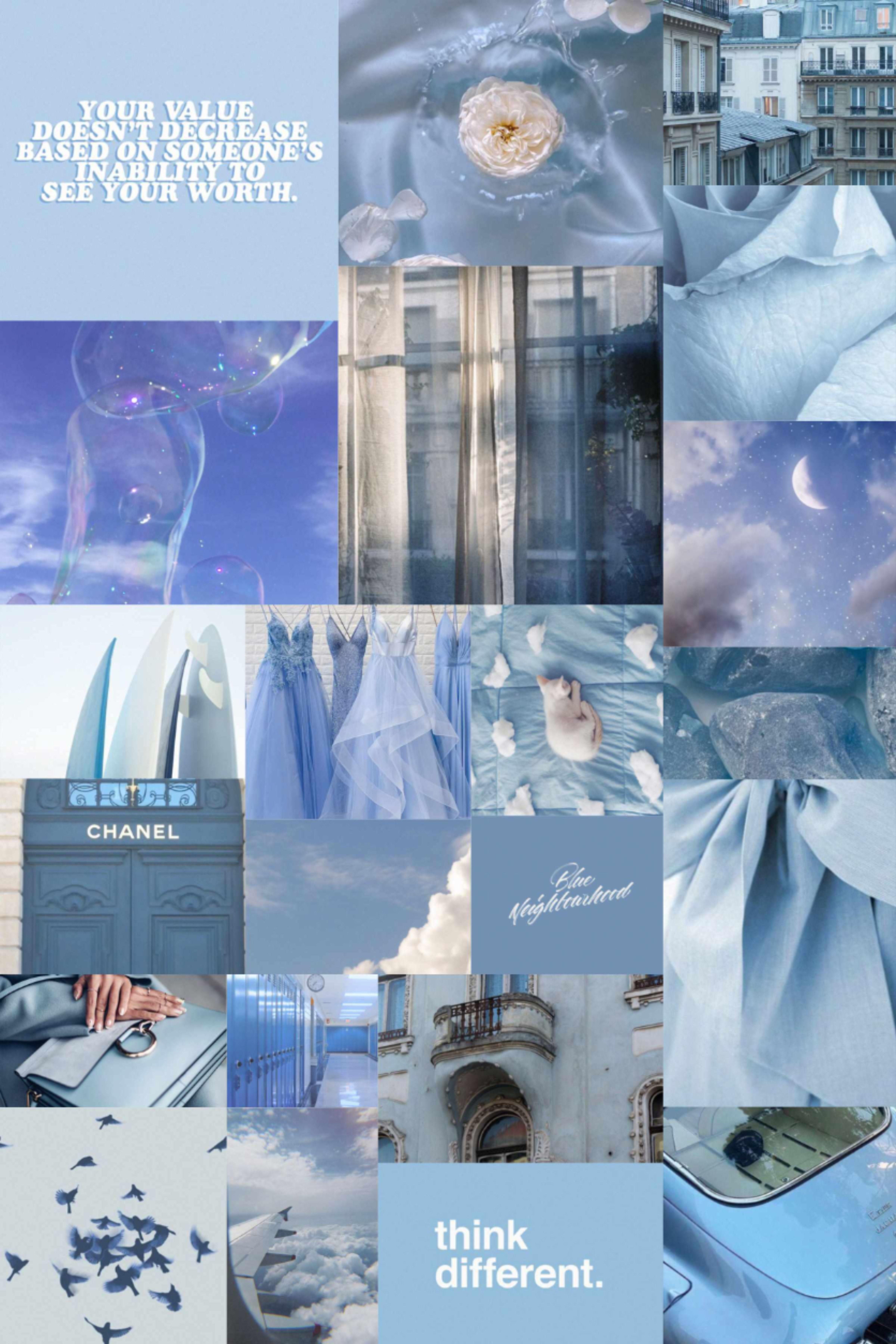 4800x7200 PCS Soft Blue Wall Collage Kit Baby Blue Fifty Shades. Etsy. Baby blue wallpaper, Baby blue aesthetic, Blue wallpaper iphone