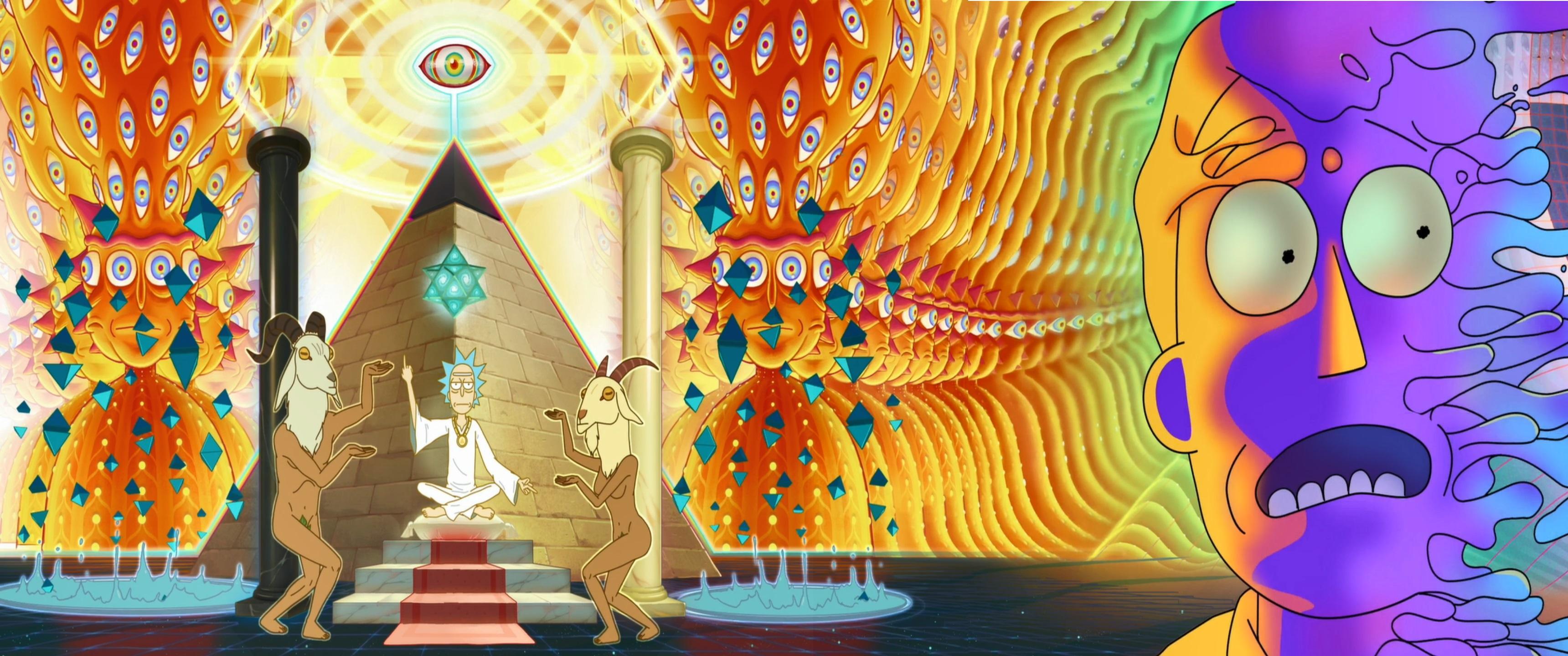 3440x1440 Rick And Morty Acid Trip With Jerry 21:9: WidescreenWallpaper