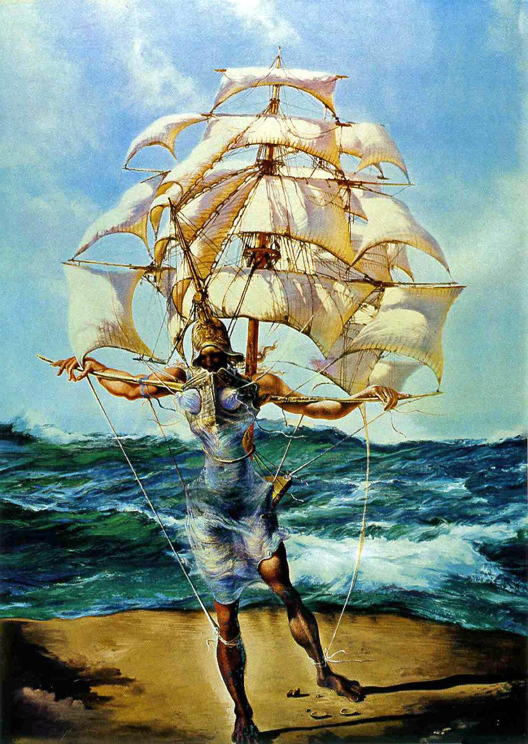 1064x1500 Salvador Dali Man Ship