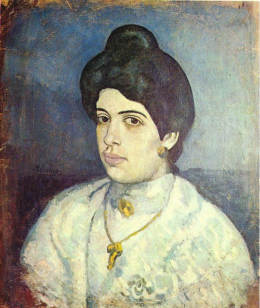914x1080 Portrait De Corina Romeu Blue Period Art Wallpaper Picture. Cubist portraits, Pablo picasso paintings, Pablo picasso art
