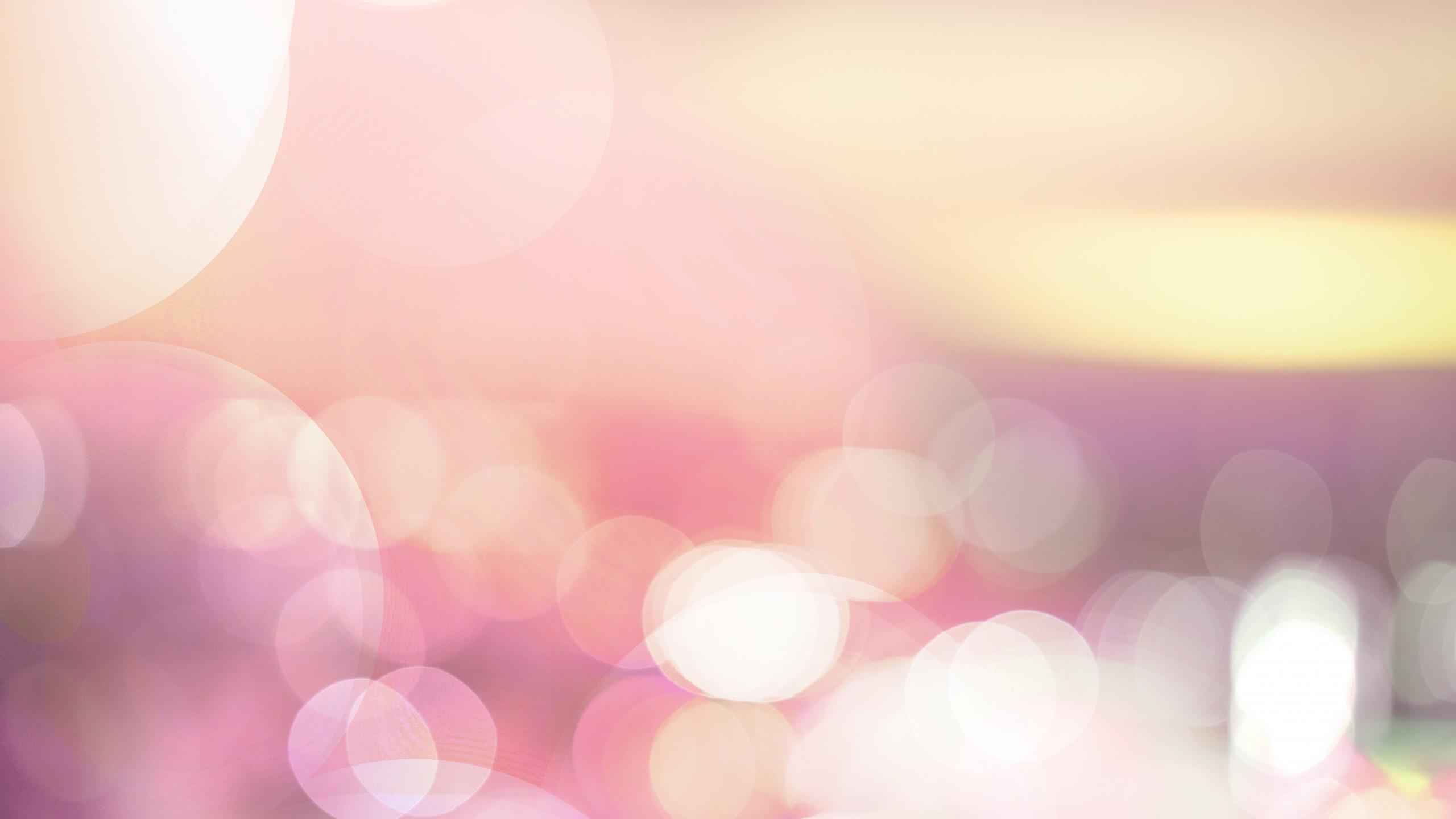 2560x1440 Download 2560x1440 Bokeh, Pink, Circles, Light, Shining Wallpaper for iMac 27 inch