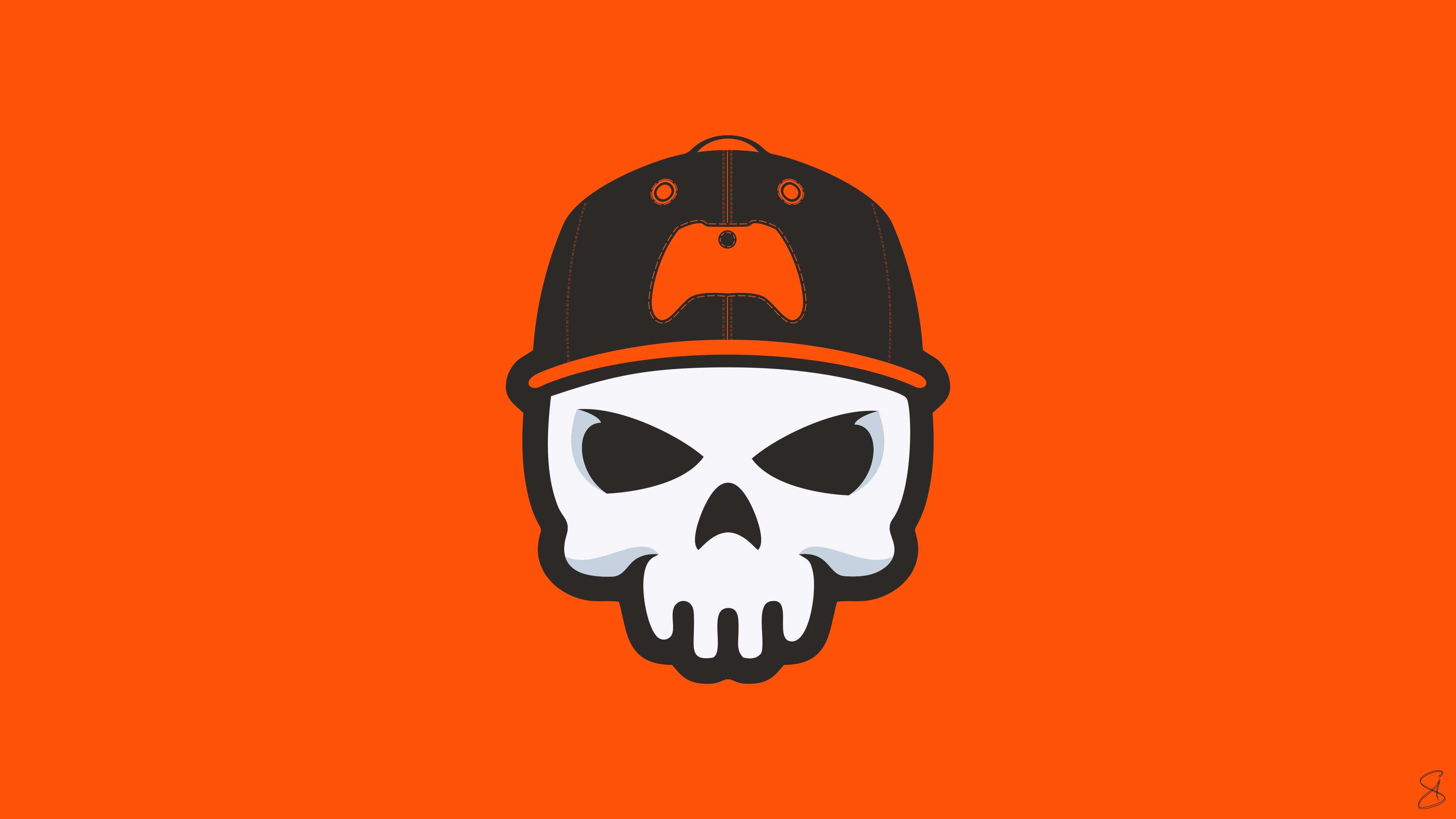 3840x2160 Digital Digital Art Artwork Illustration Simple Simple Background Orange White Black Orange Backgrou Wallpaper:3840x2160