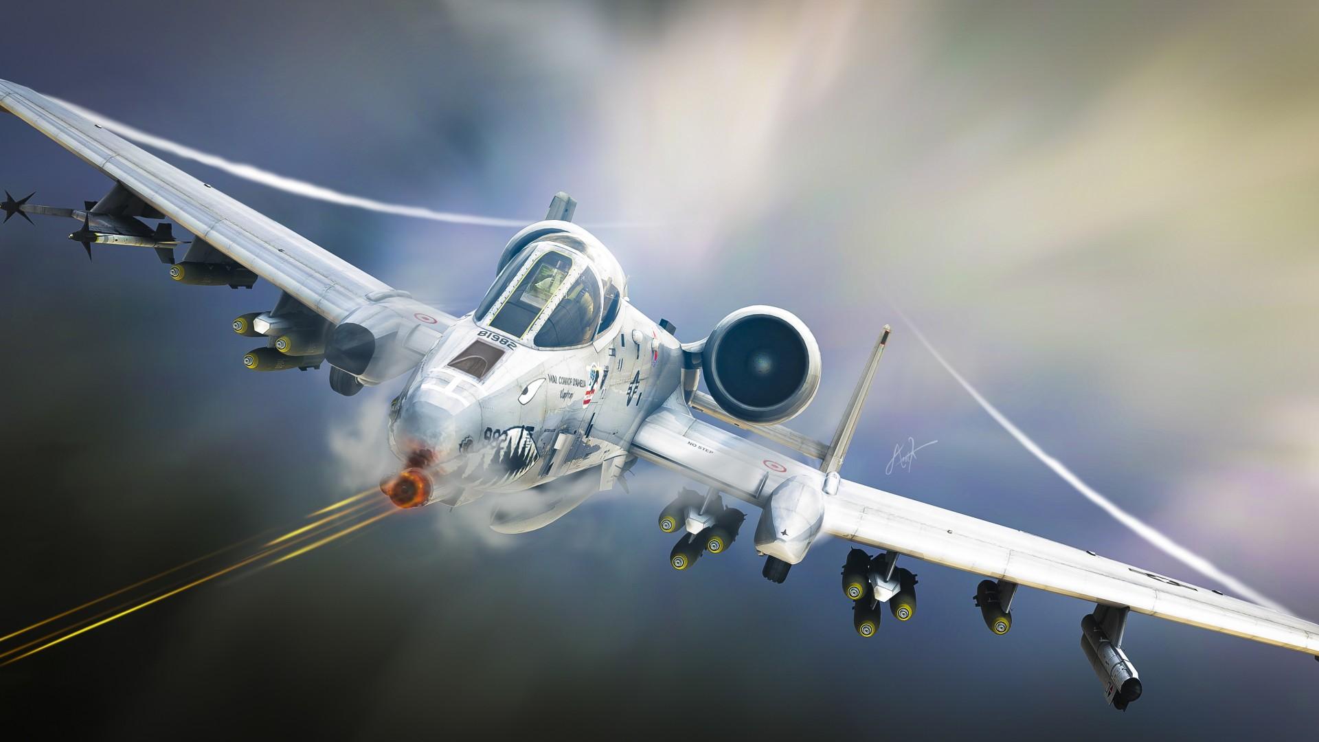 1920x1080 a Tankbuster, Attack, Aircraft, Airplane, Aviation, Art, Military Wallpaper HD / Desktop and Mobile Background