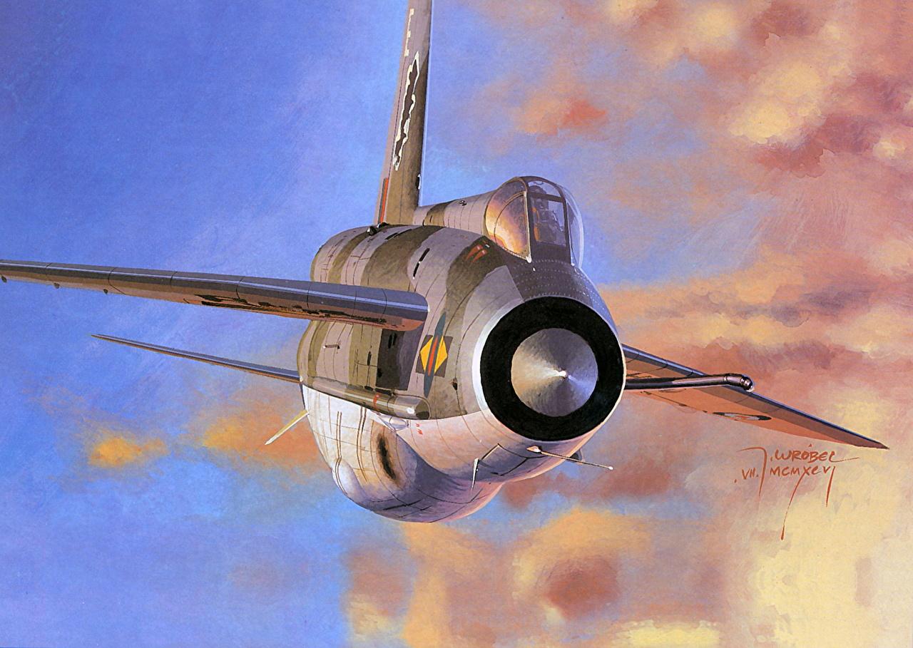 1280x909 Desktop Wallpaper Airplane BAC Lighting F Painting Art Aviation
