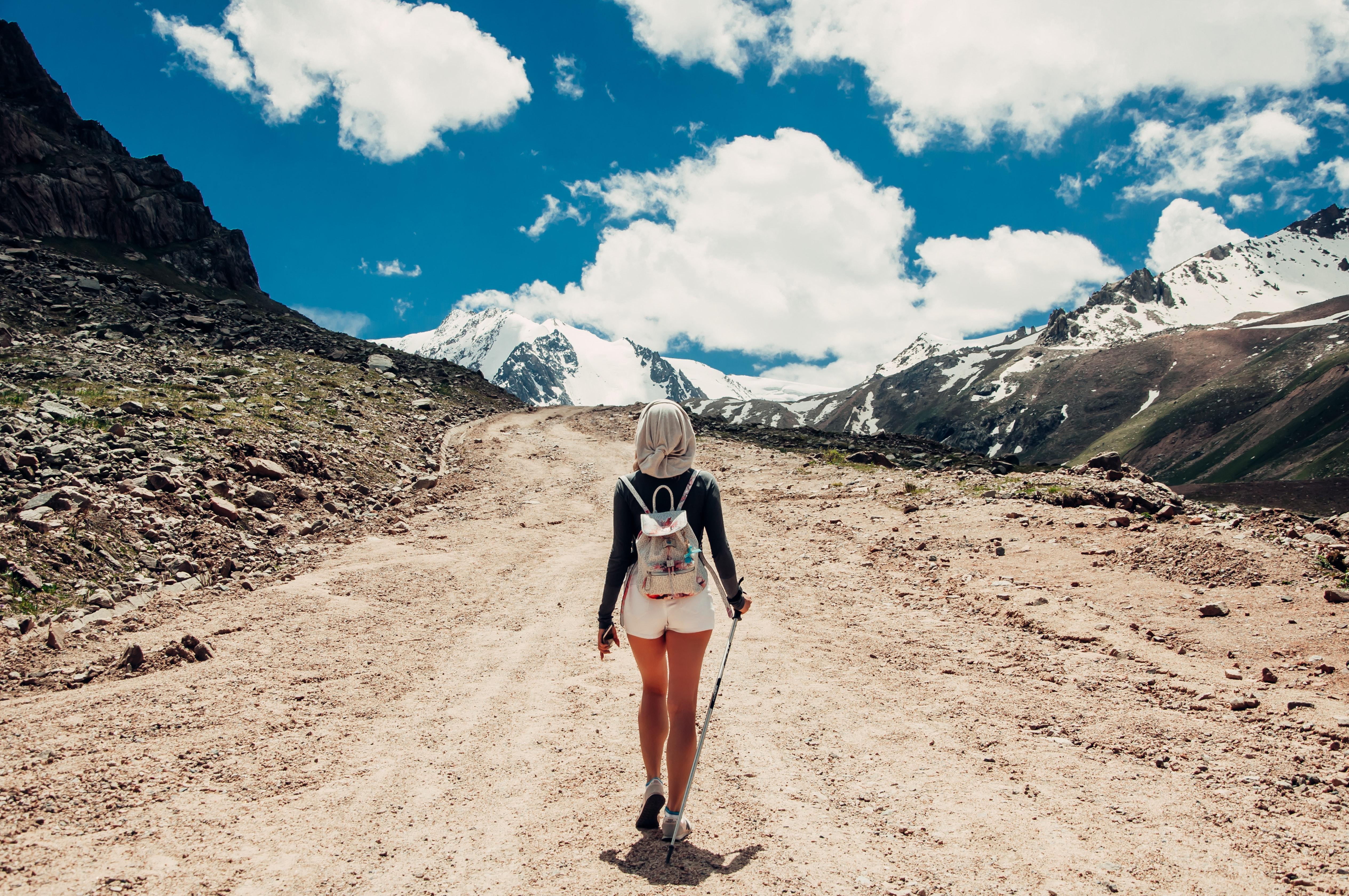 5057x3359 Woman Hiking · Free