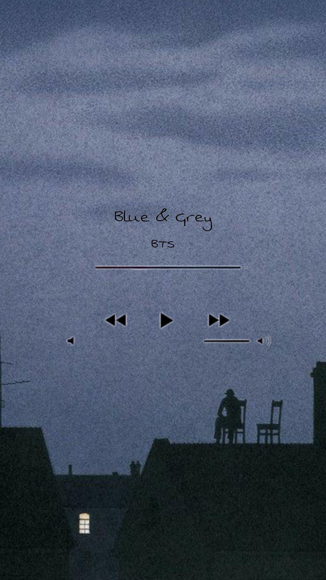 1288x2289 Blue & grey wallpaper. Bts wallpaper lyrics, Bts lyric, Bts wallpaper