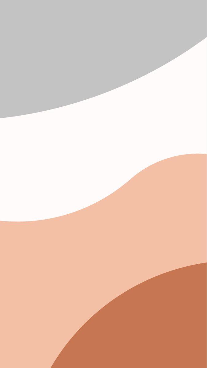 675x1200 Grey white peach + brown aesthetic Home Screen ios14
