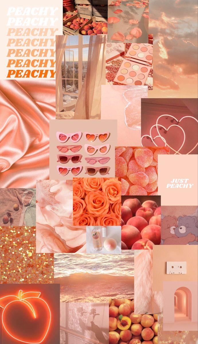 691x1200 collages for iphone case!. Aesthetic iphone wallpaper, Coral wallpaper, Peach wallpaper