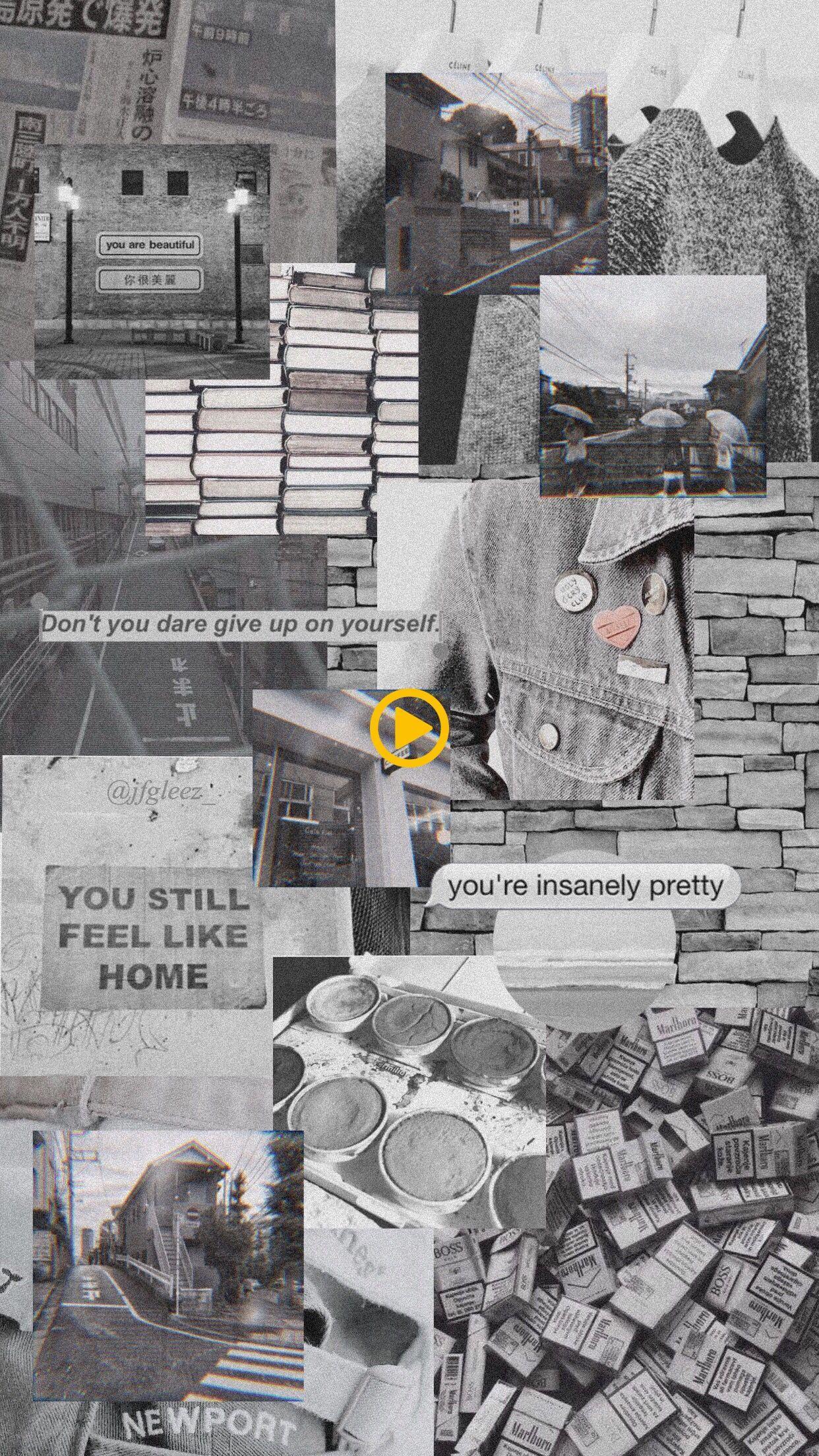 1242x2208 Grey Anime Aesthetic Wallpaper