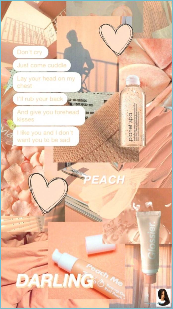 698x1241 Aesthetic #Aesthetic Wallpaper Peach #collag #Collage #freestyle Aesthetic Wallpaper
