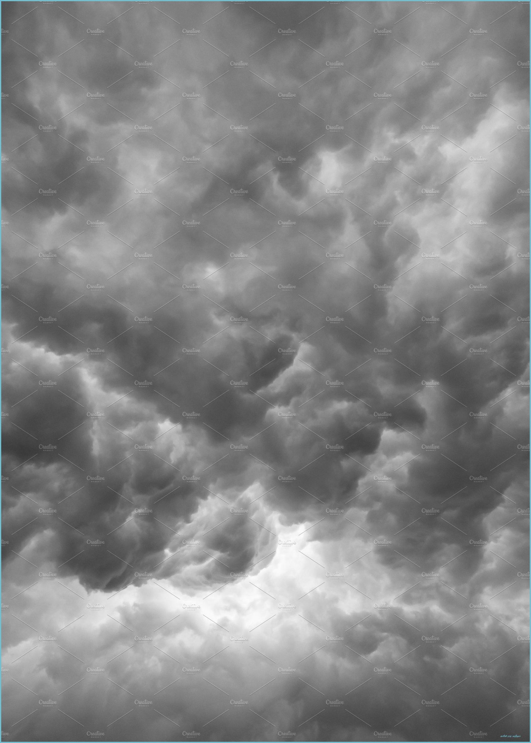 1765x2471 Dark Clouds As Background Gray Aesthetic, Black And White Grey Wallpaper
