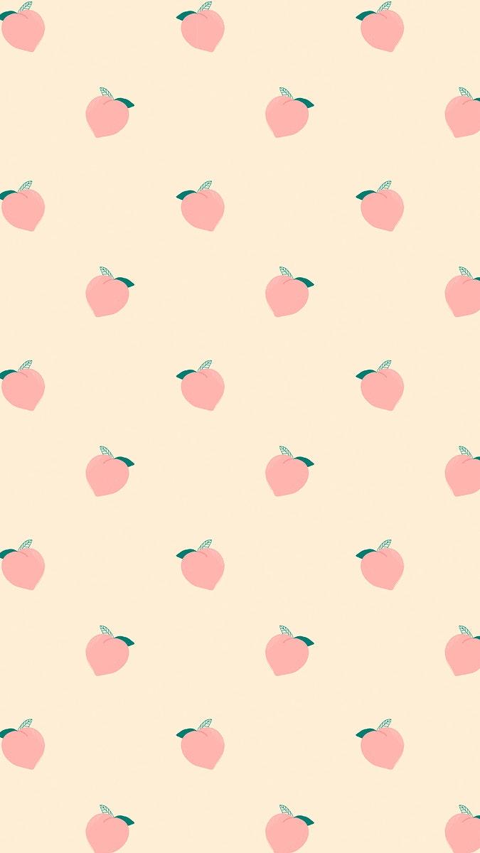 675x1200 Vector seamless peach pattern pastel