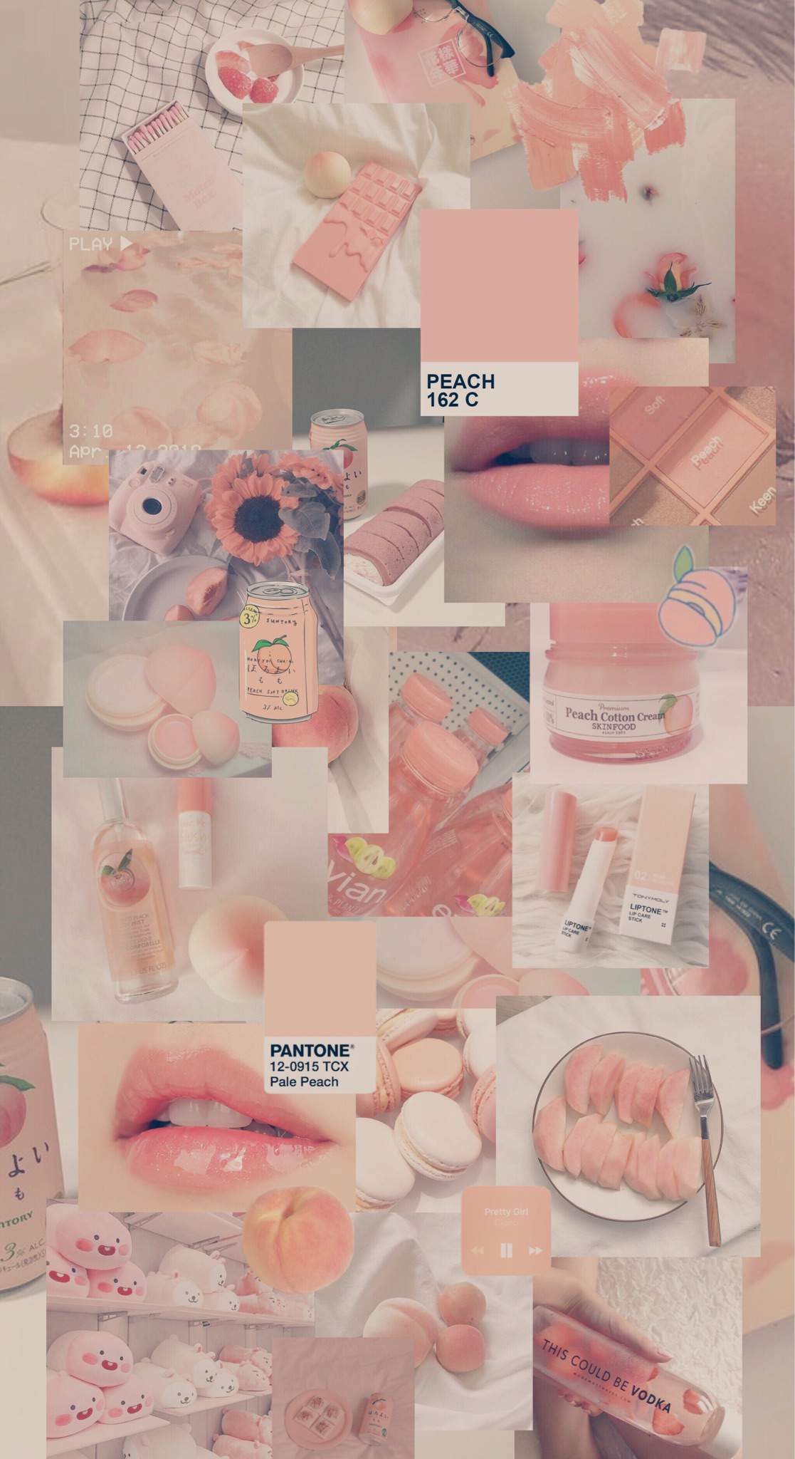 1117x2048 Aesthetic Peachy Wallpaper