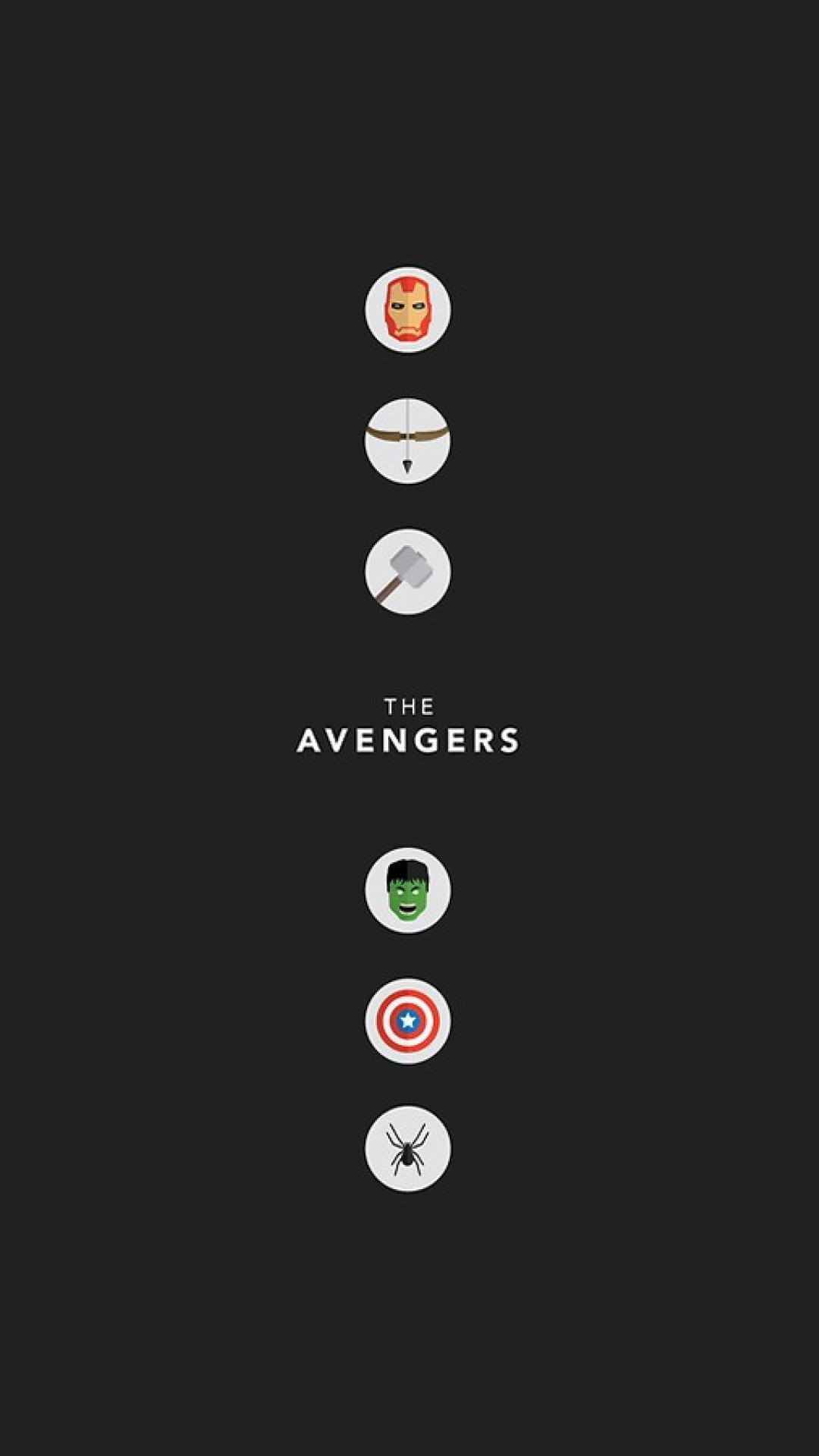 1080x1920 Minimalist Avengers Wallpaper