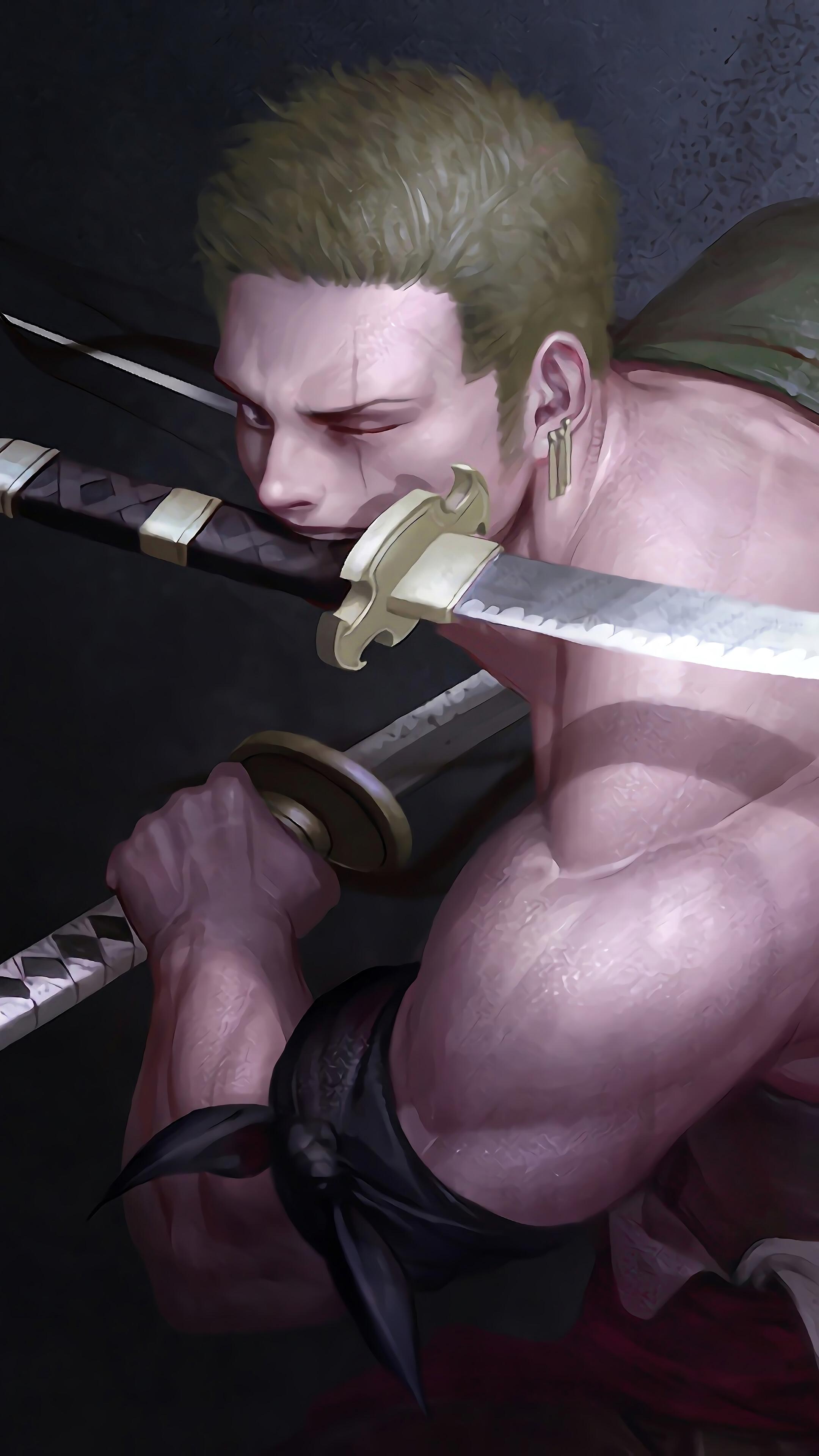 2160x3840 Roronoa Zoro, 3 Sword Style, Katana, One Piece, 4K phone HD Wallpaper, Image, Background, Photo and Picture HD Wallpaper