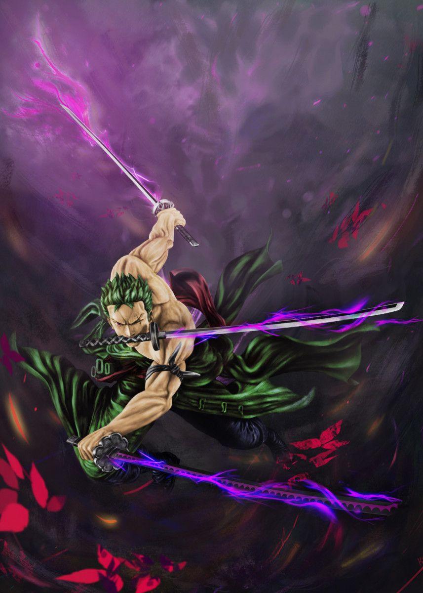 Samurai Zoro, enma, one piece, roronoa zoro, santoryu, sword, three swords,  wano, HD phone wallpaper