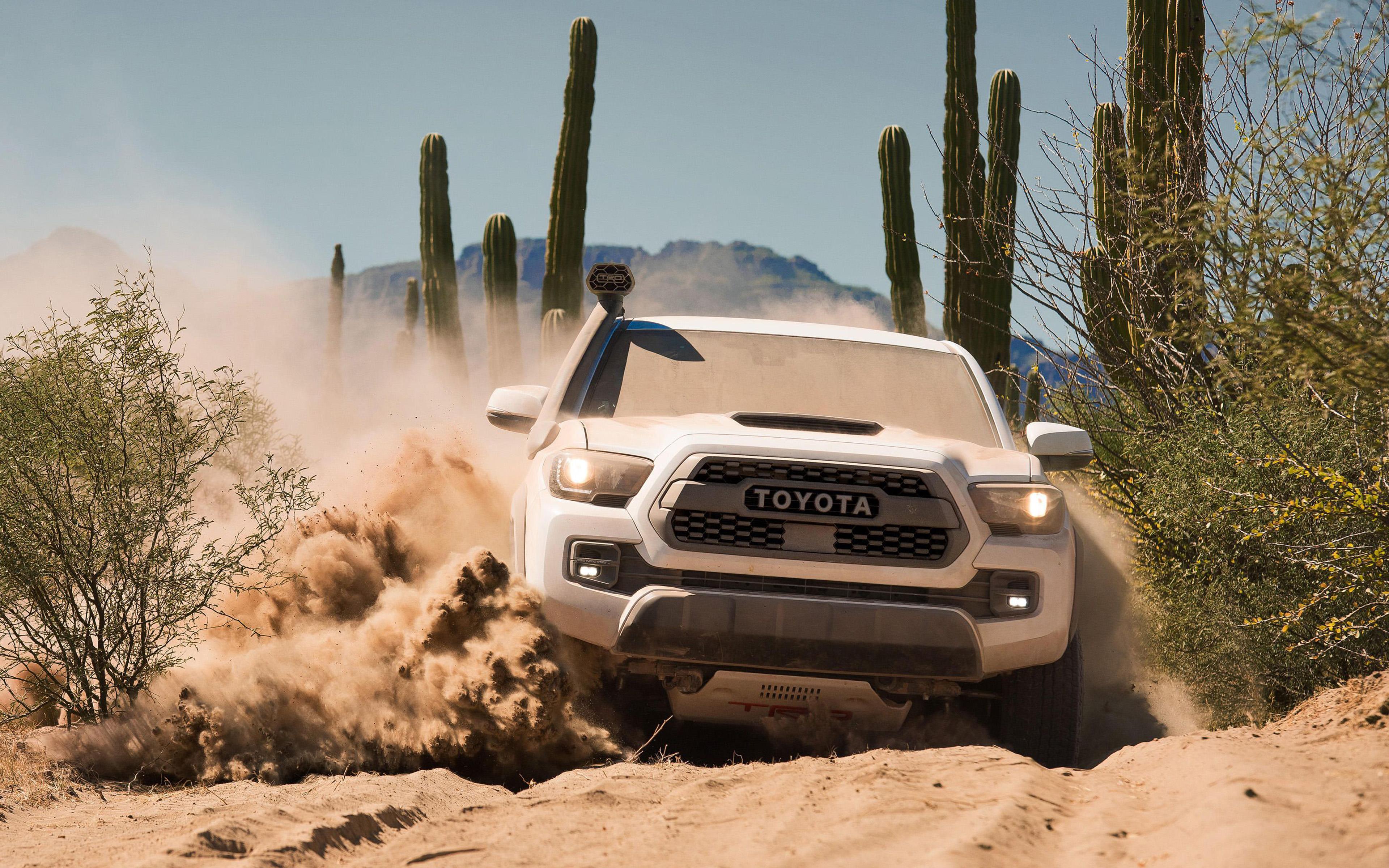 3840x2400 Download Wallpaper Toyota Tacoma, 4k, Front View, Desert, Off Road, Exterior, New White Tacoma, American Cars, SUV, Cactuses, Toyota For Desktop With Resolution 3840x2400. High Quality HD Picture Wallpaper