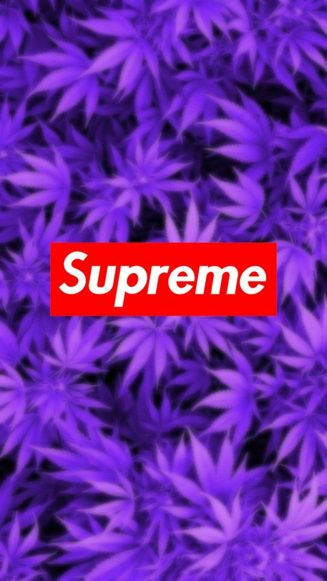 1080x1920 Supreme Purple Aesthetic Wallpaper