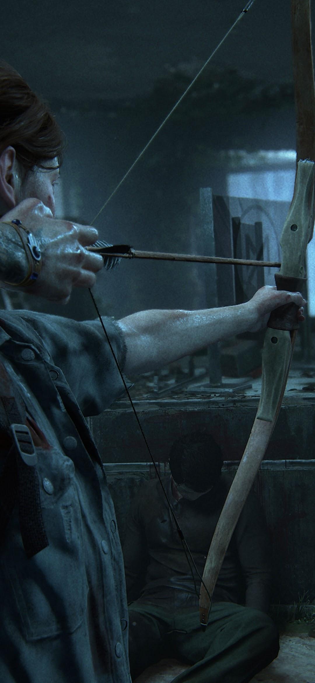 1080x2340 The Last of Us Part 2 Ellie Bow and Arrow 4K Wallpaper