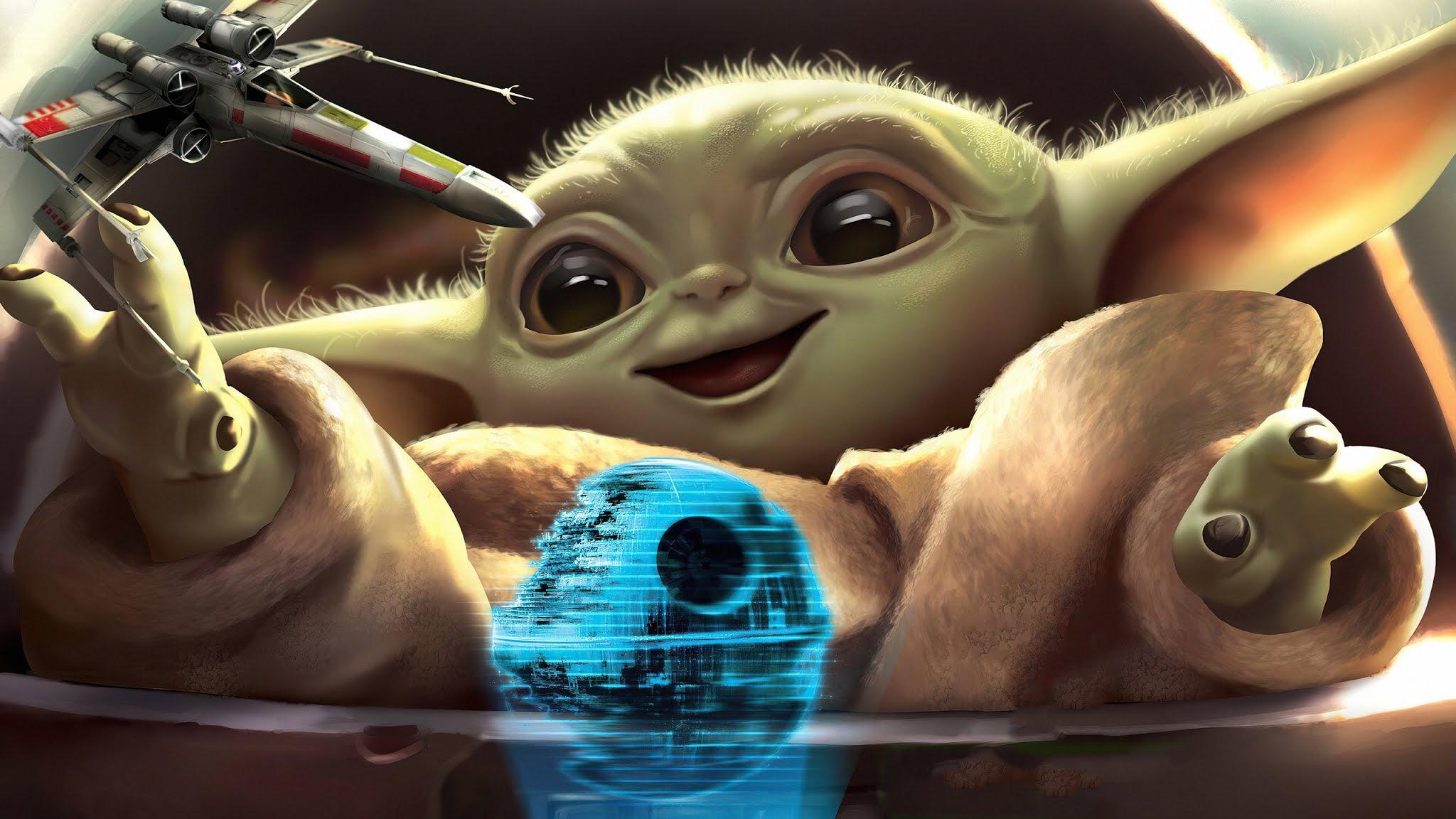 2048x1152 Baby Yoda Wallpaper