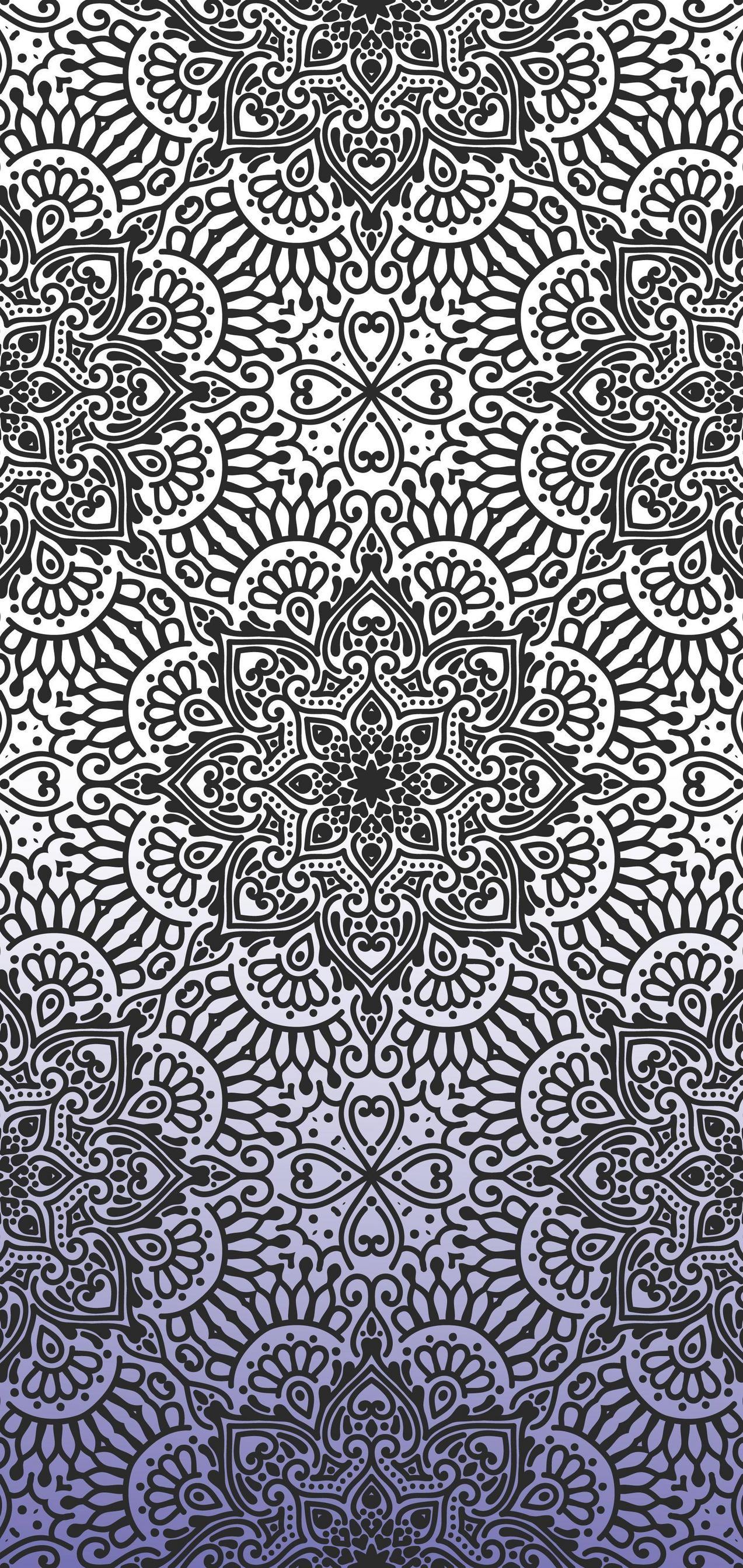 1273x2688 Black and White Mandala Wallpaper For Tech