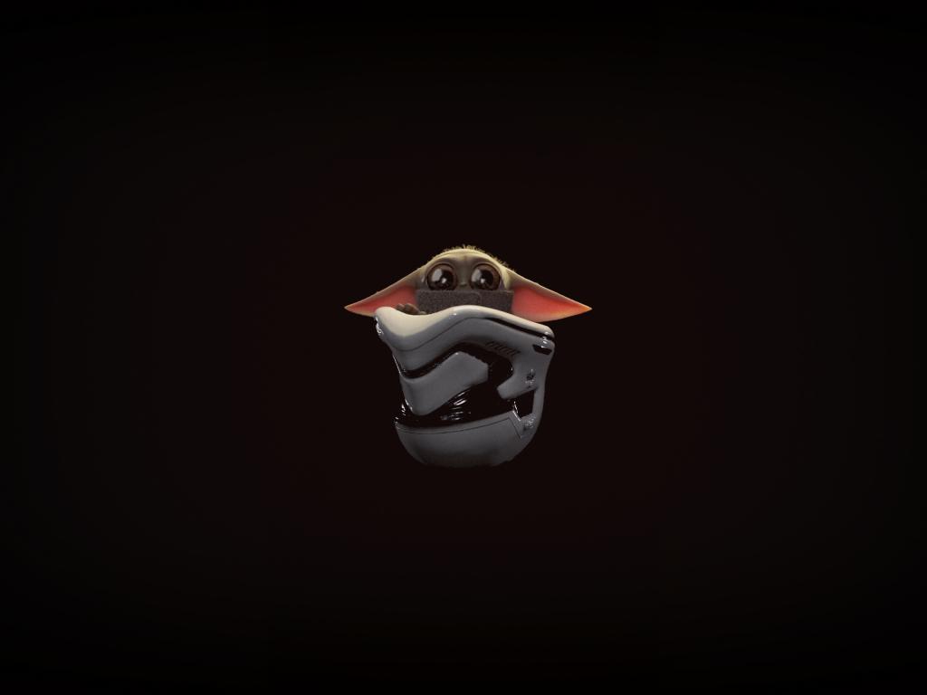 1024x768 Desktop wallpaper minimal, baby yoda, art, HD image, picture, background, ffee3a