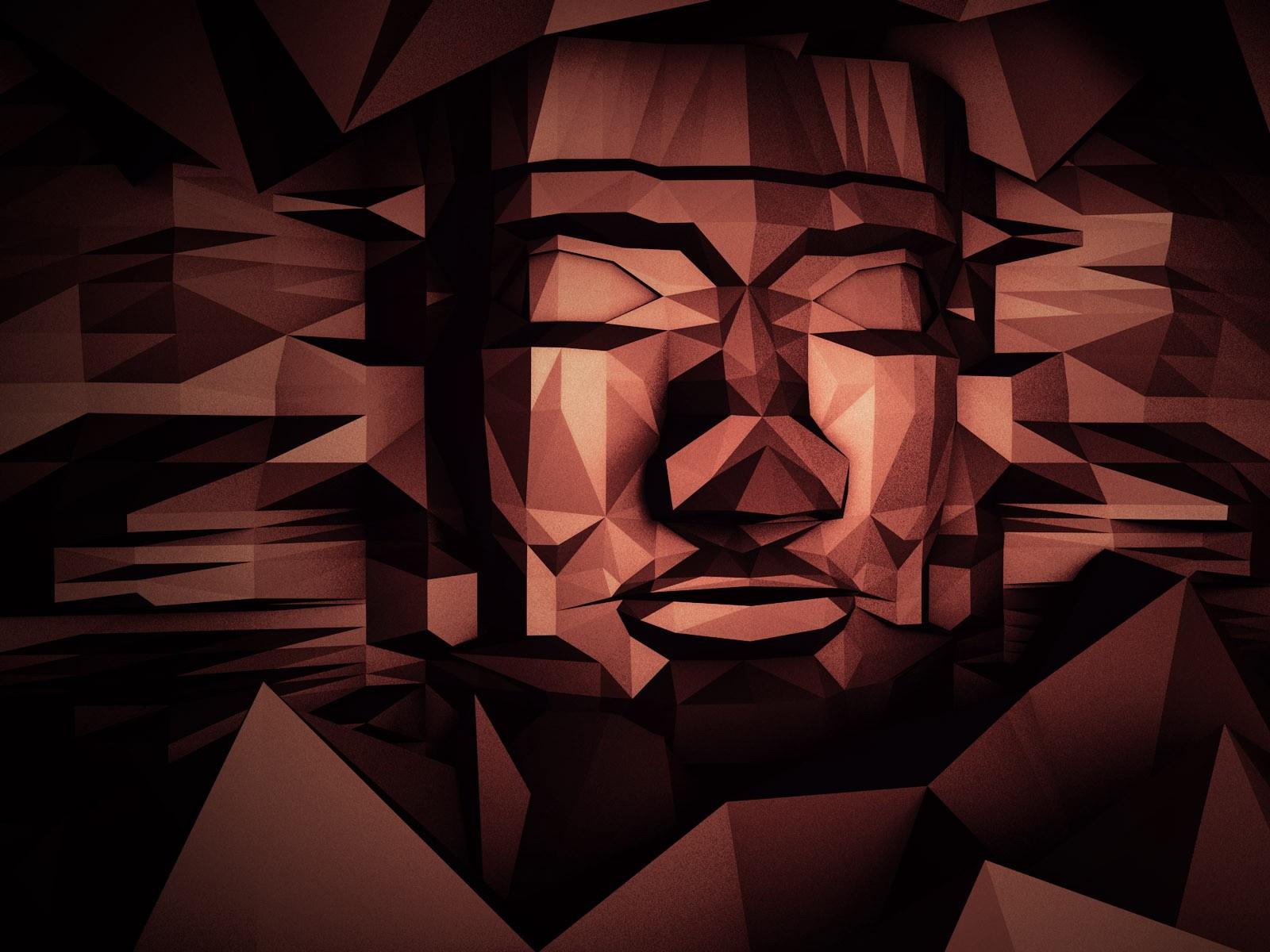 1600x1200 face, Tribal, Polygon, Art, Abstract Wallpaper HD / Desktop and Mobile Background