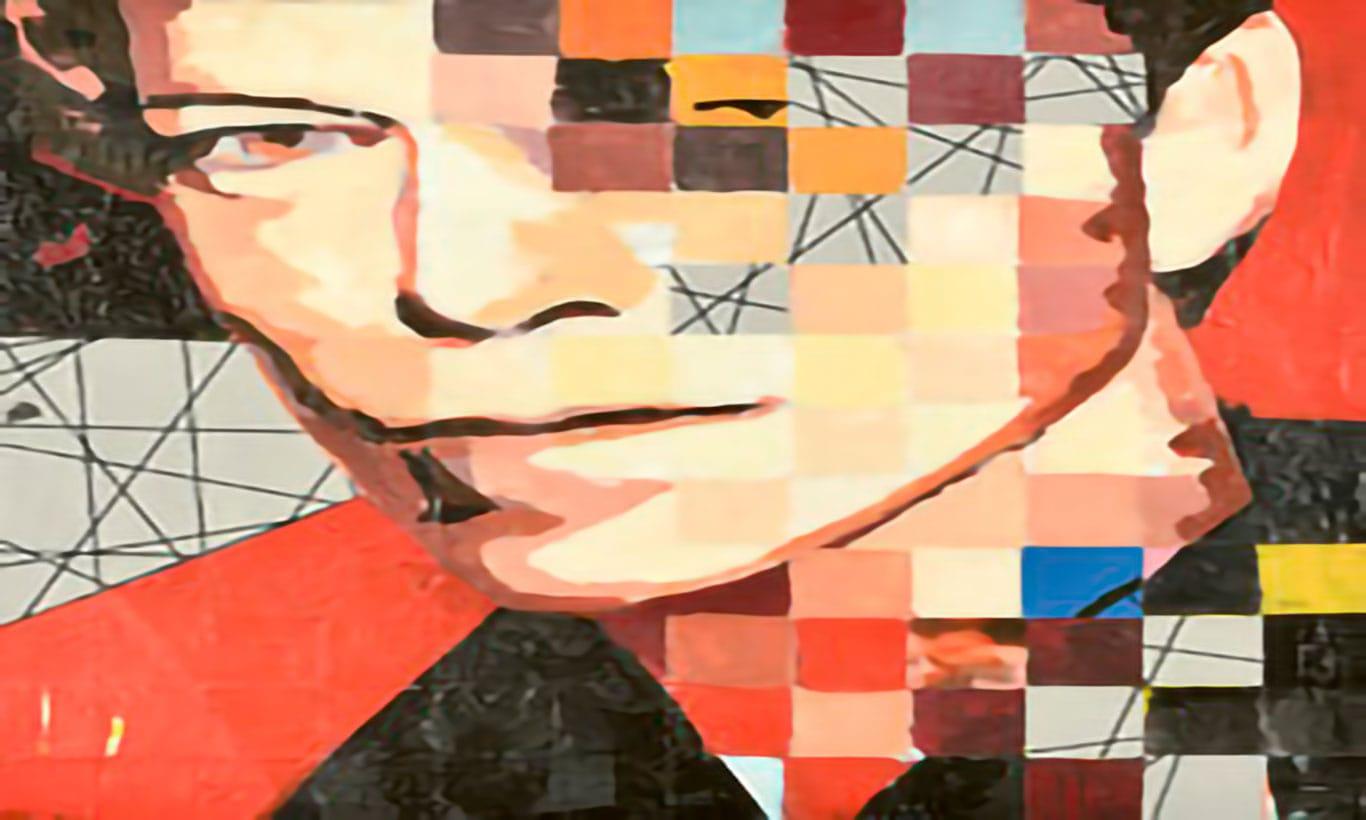 1366x820 David Bowie Abstract Art