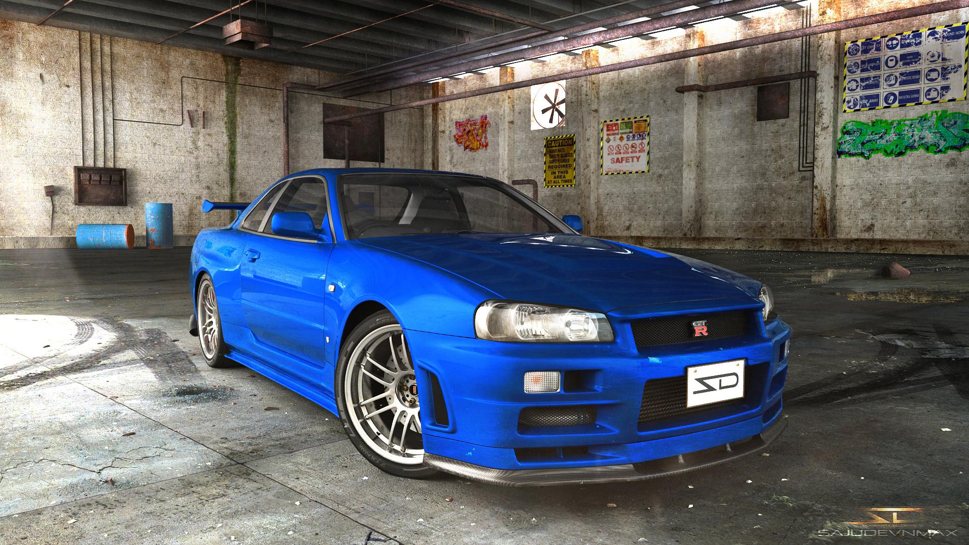 1920x1080 Paul Walker's Nissan Skyline GTR, Saju Dev N